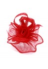 Pince Broche Mariage Fleur Plumes Panier Noeuds Rouge