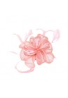  Pince Broche Mariage Fleurs Sinamay Rose Saumon