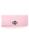 Pochette Mariage Satin Façon Sac A Main Rose Pale