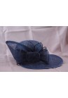 Chapeau Noeud Mariage Capeline Bleu Marine